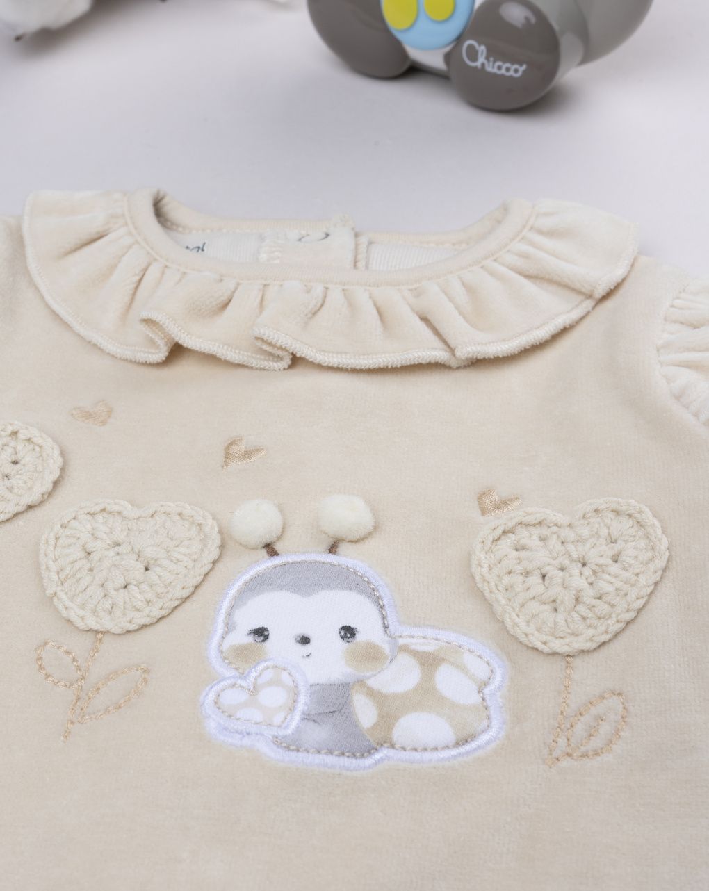 Tutina neonata beige coccinella