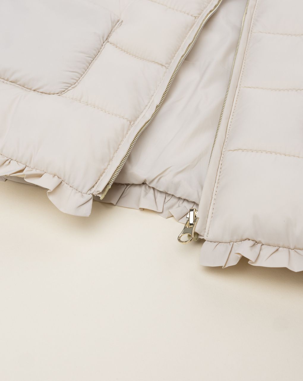 Giacca trapuntata bimba beige