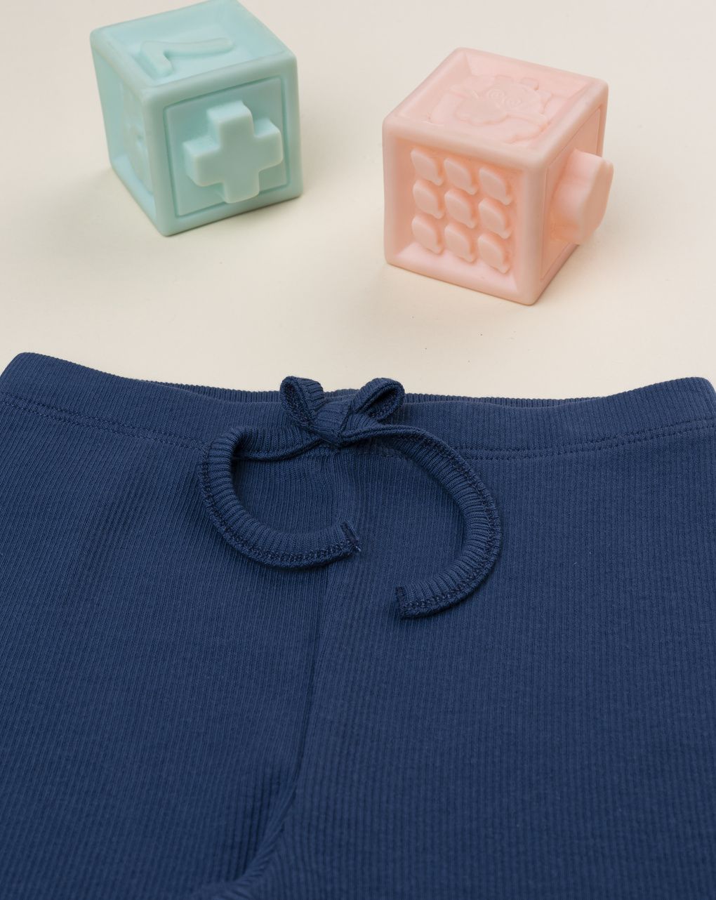 Legging bimba blu con laccio