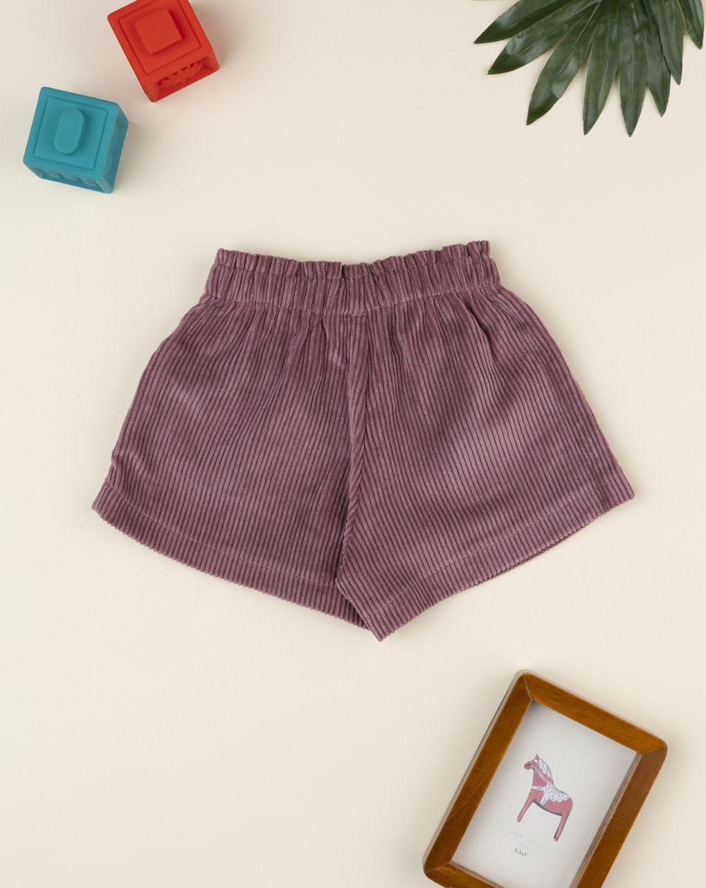 Shorts corduroy rosa antico bambina