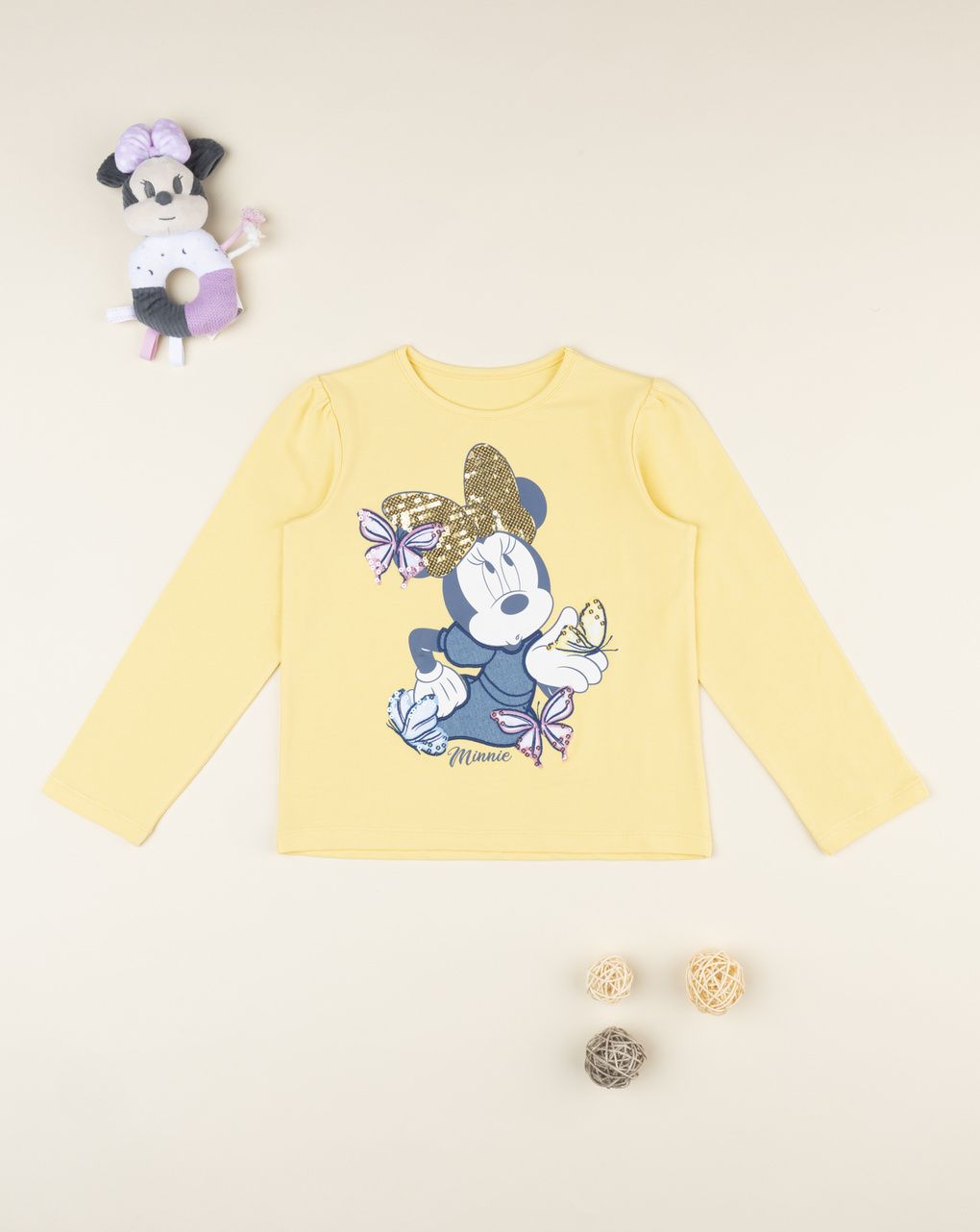 T-shirt bimba gialla minnie