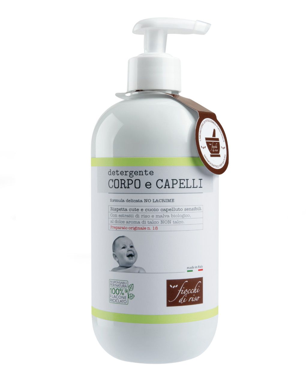 Detergente corpo e capelli talco 400ml - fiocchi di riso