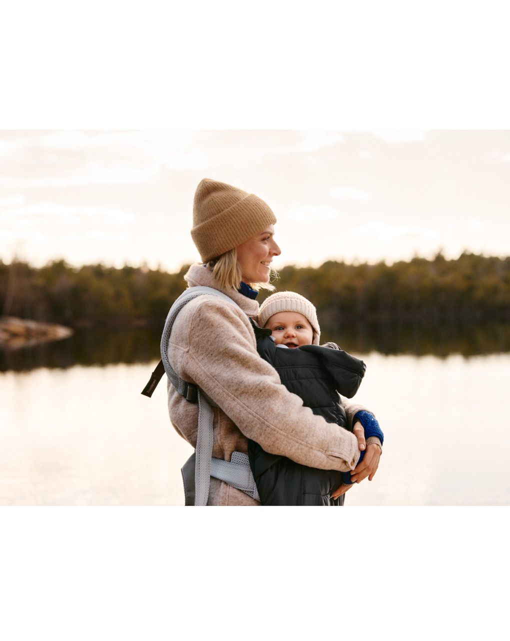 Copertina invernale nera per marsupio - babybjörn