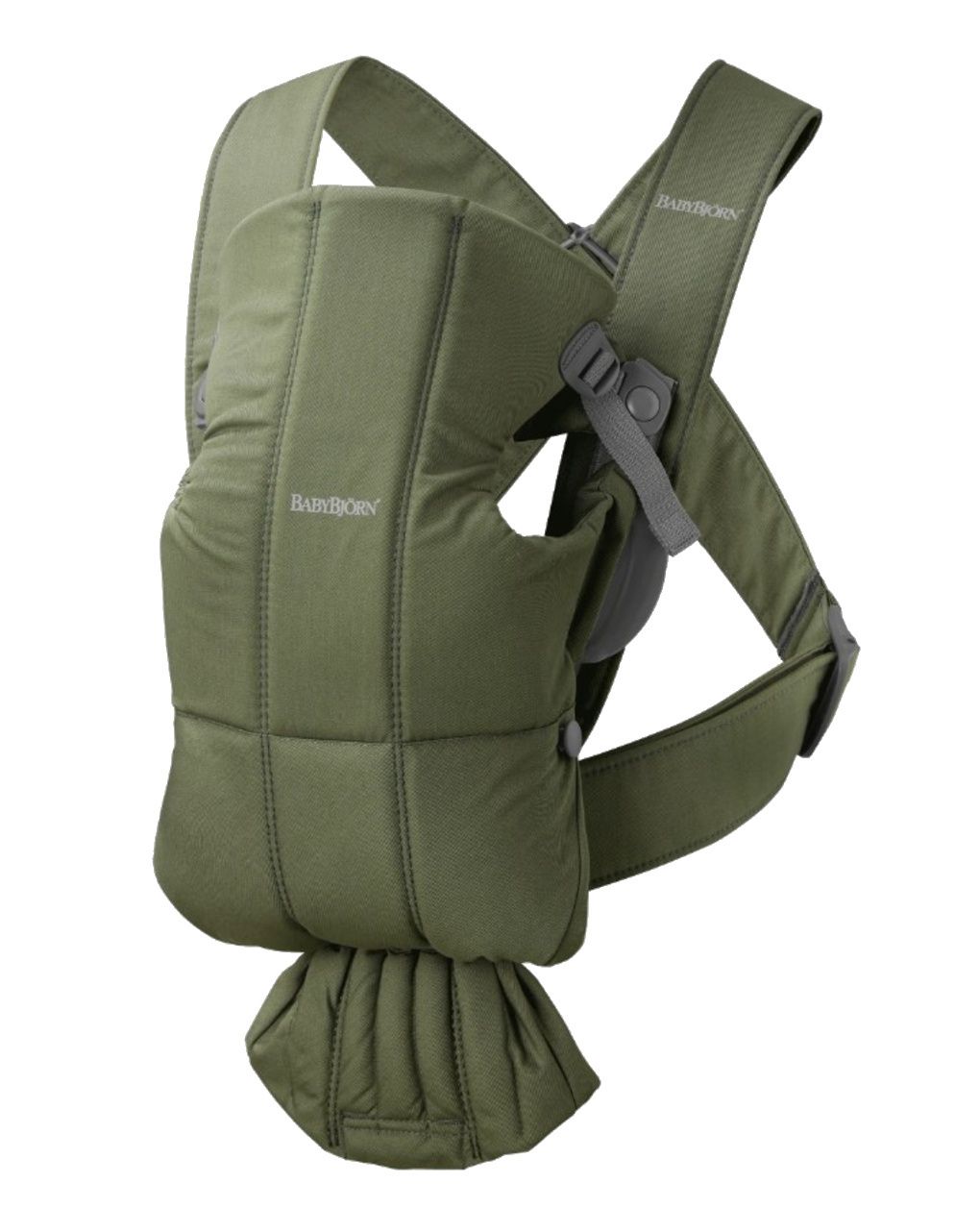 Marsupio mini woven verde scuro - babybjörn