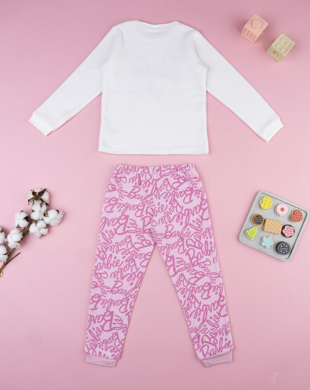 Pigiama due pezzi pile bambina barbie
