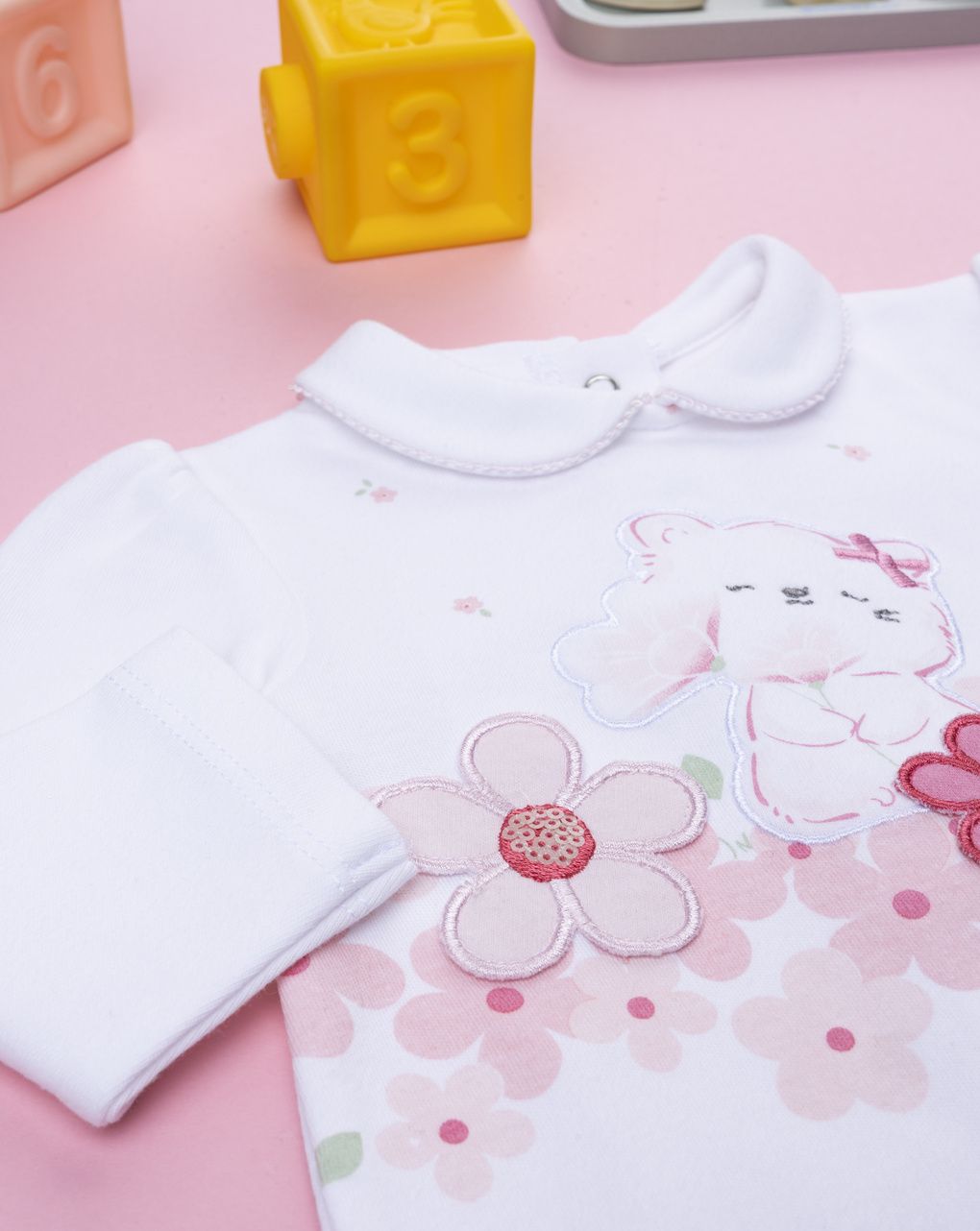 Tutina bimba gatta e fiori