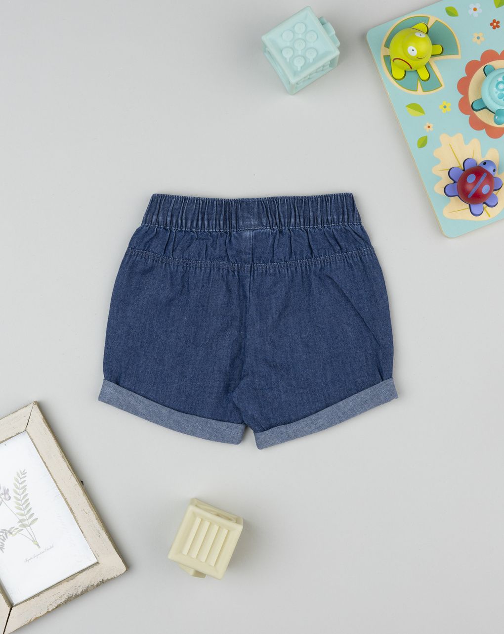Shorts neonato denim scuro