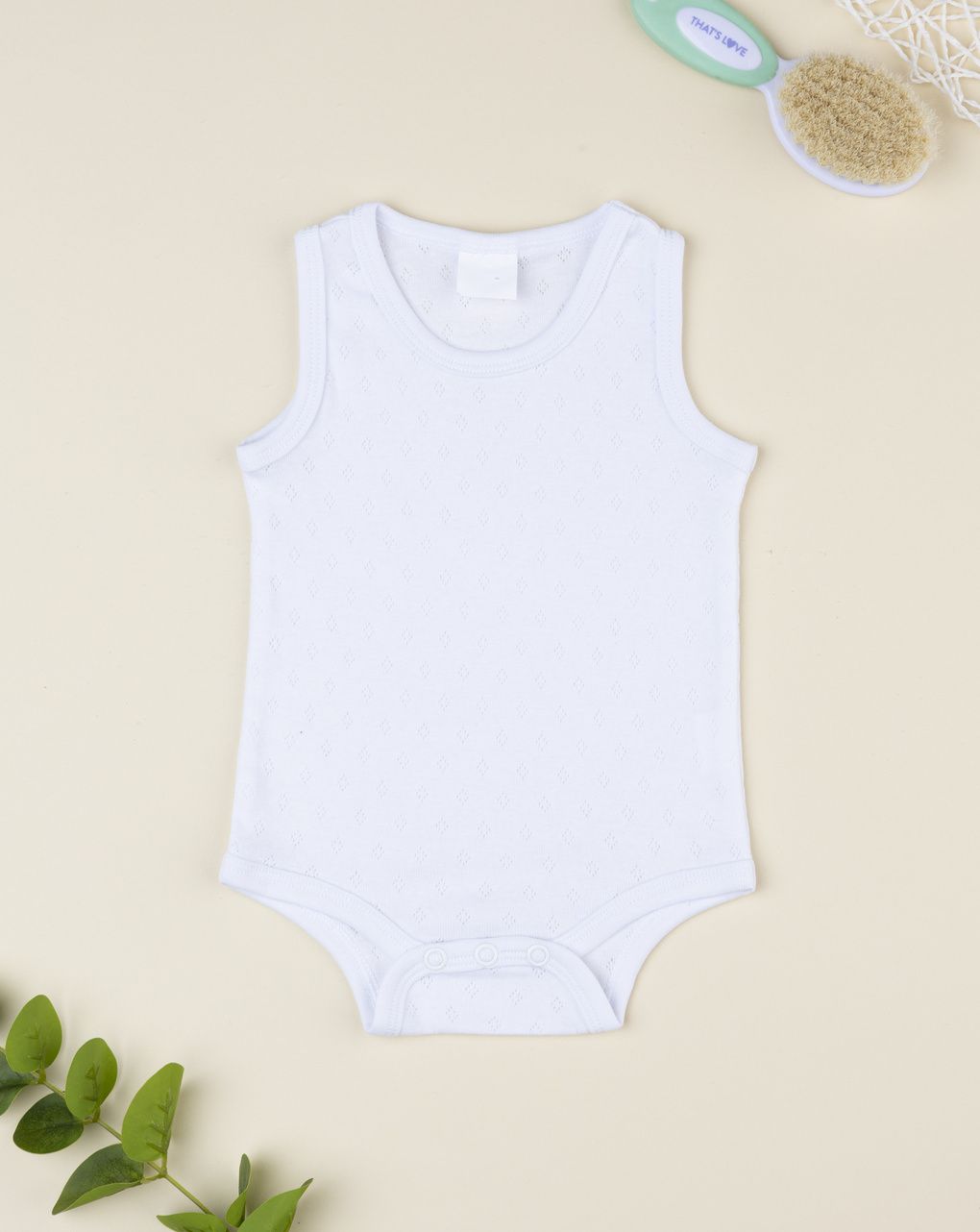 Body bimbo bianco coste traforato