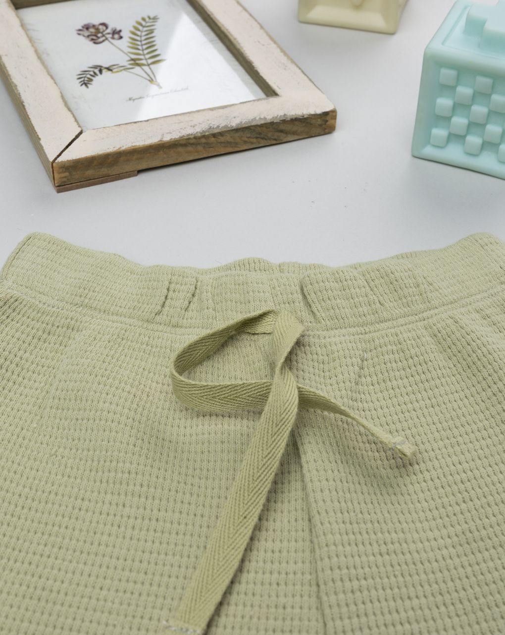 Pantaloni bimbo verdi waffle dino