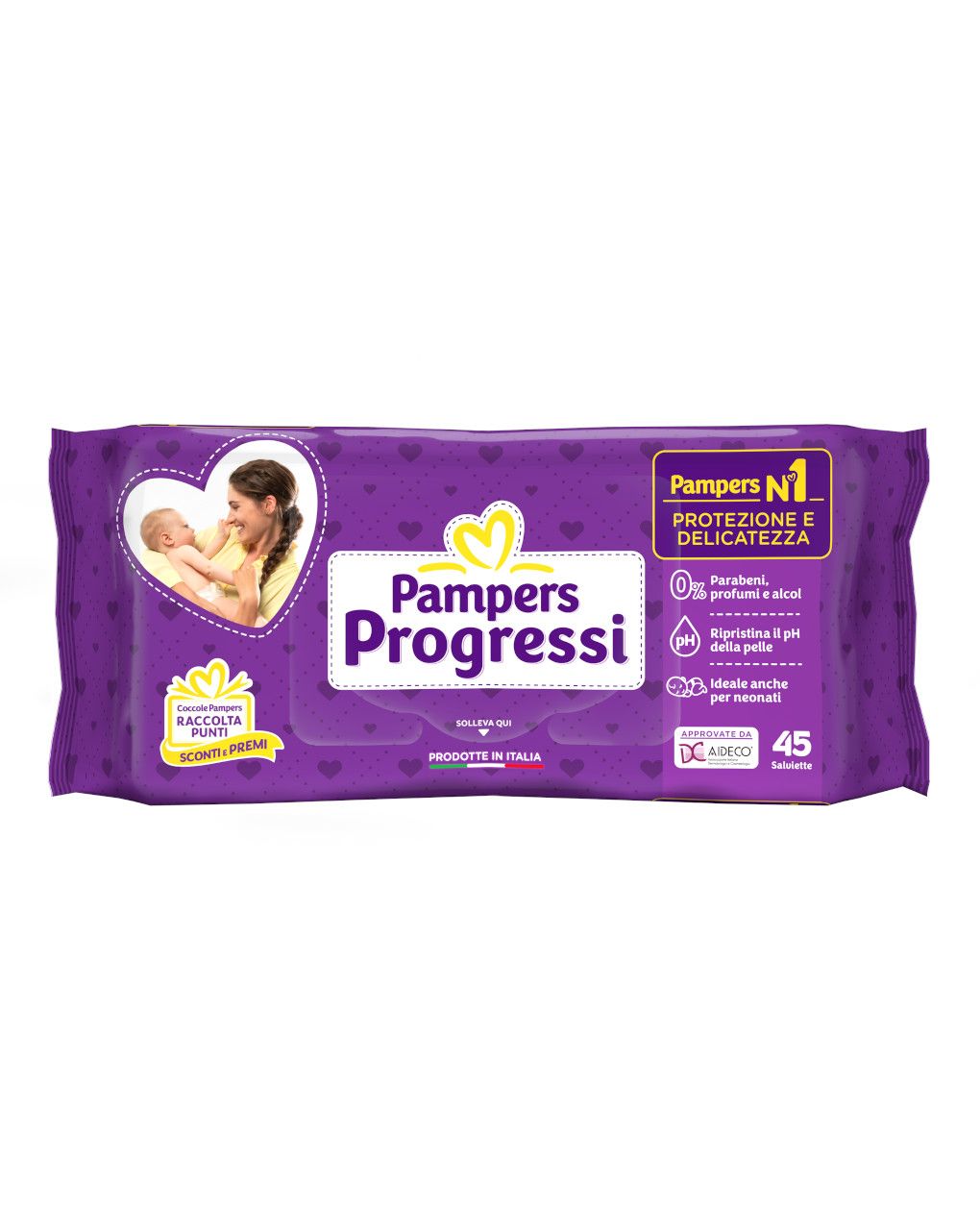 Salviette pampers progressi 45 pezzi - pampers