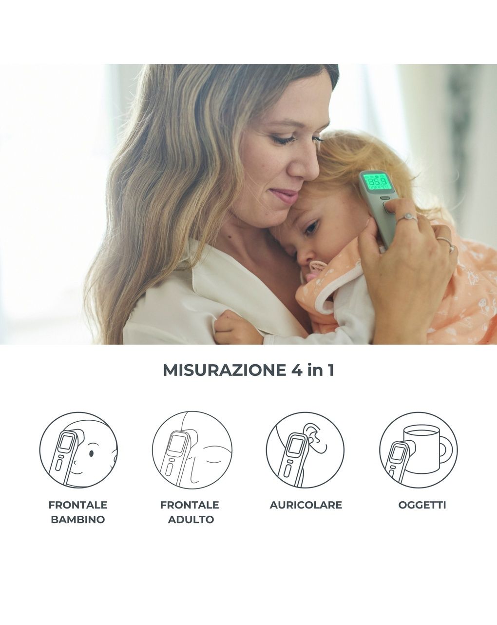 Termometro digitale frontale / auricolare 2075 - nuvita