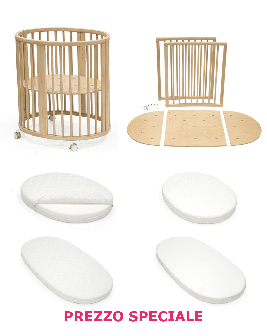 Letto sleepi mini natural v3 + estensione + due mattress v3 e due lenzuola a un prezzo speciale – stokke®