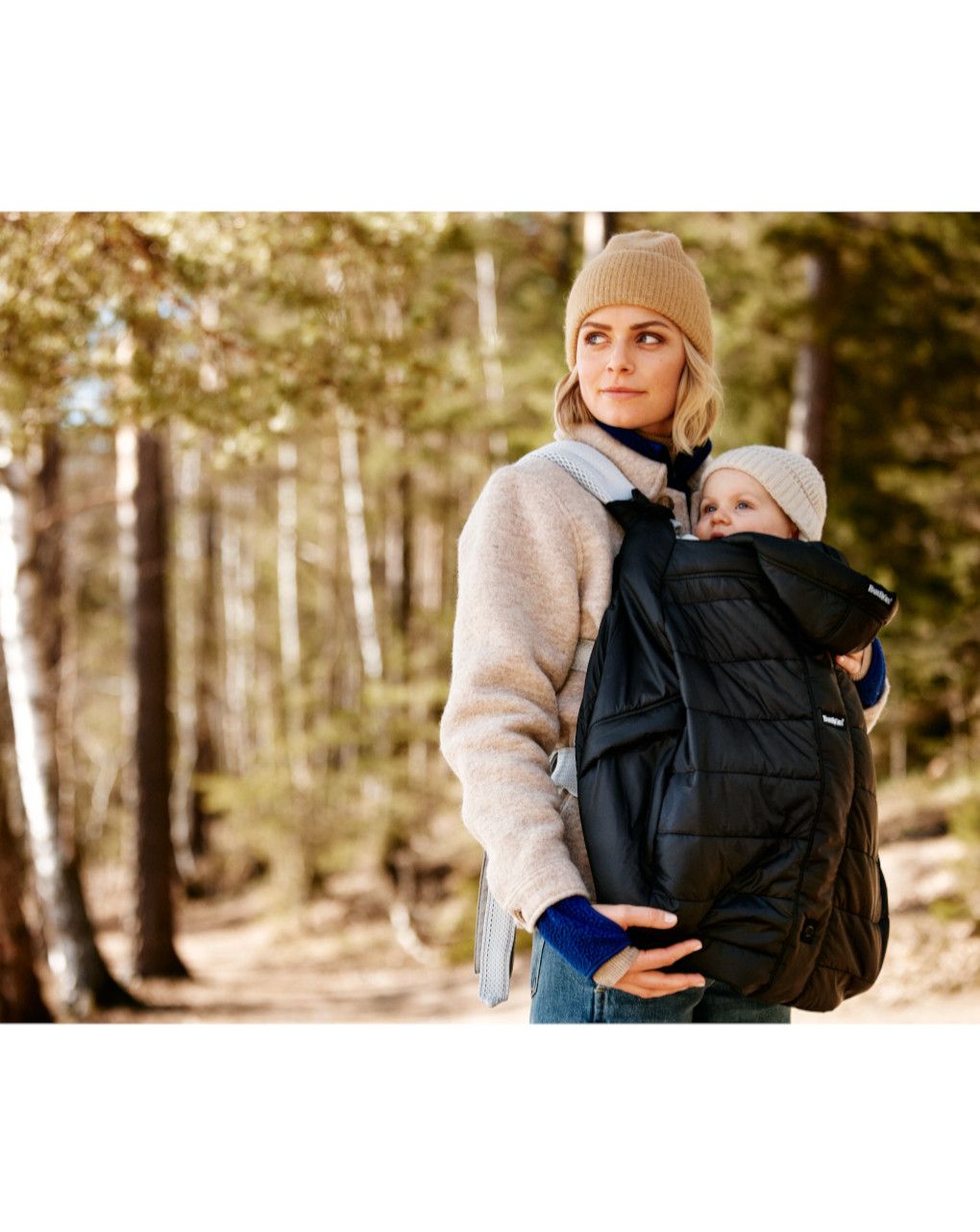 Copertina invernale nera per marsupio - babybjörn