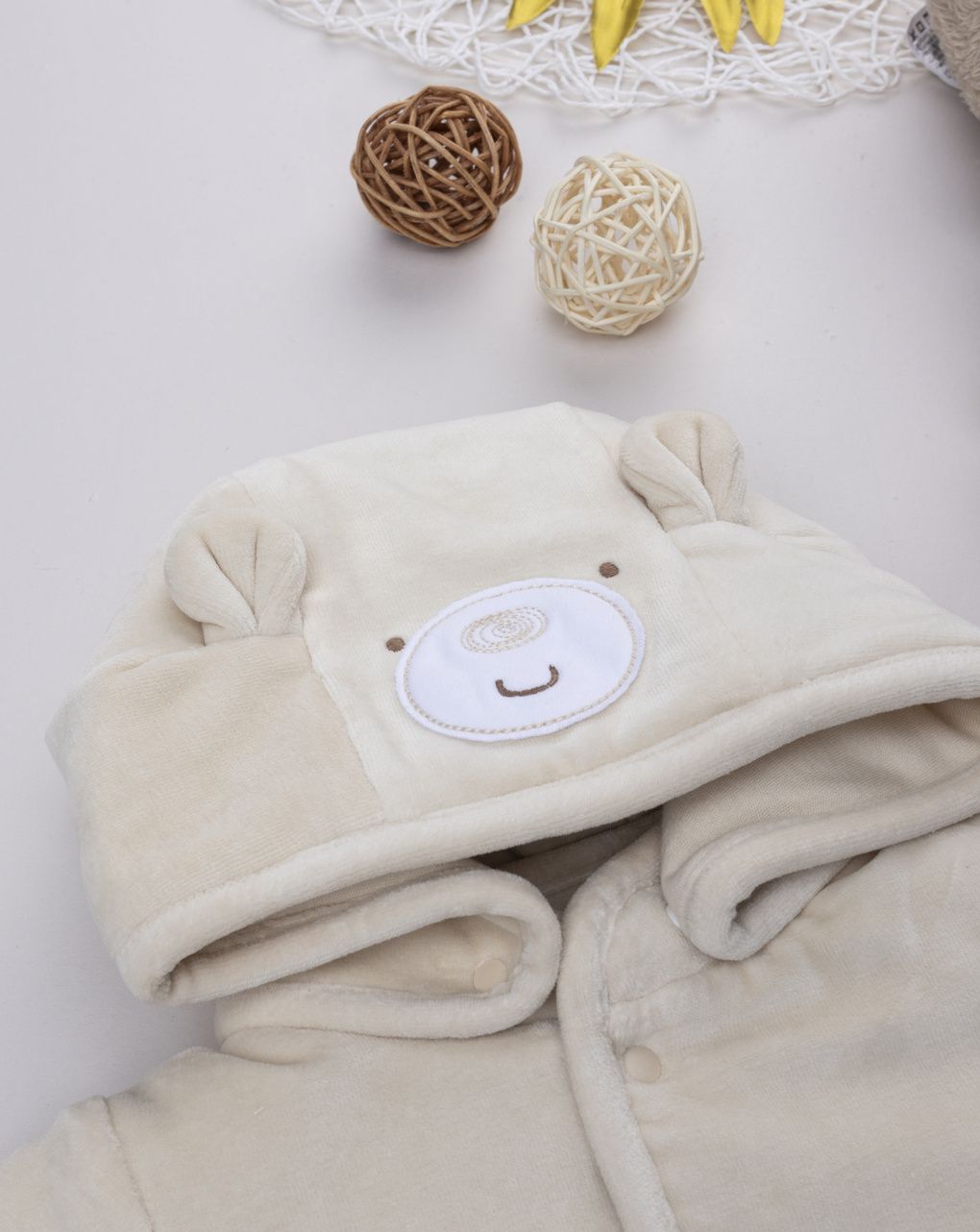 Giubbino beige neonato reversibile