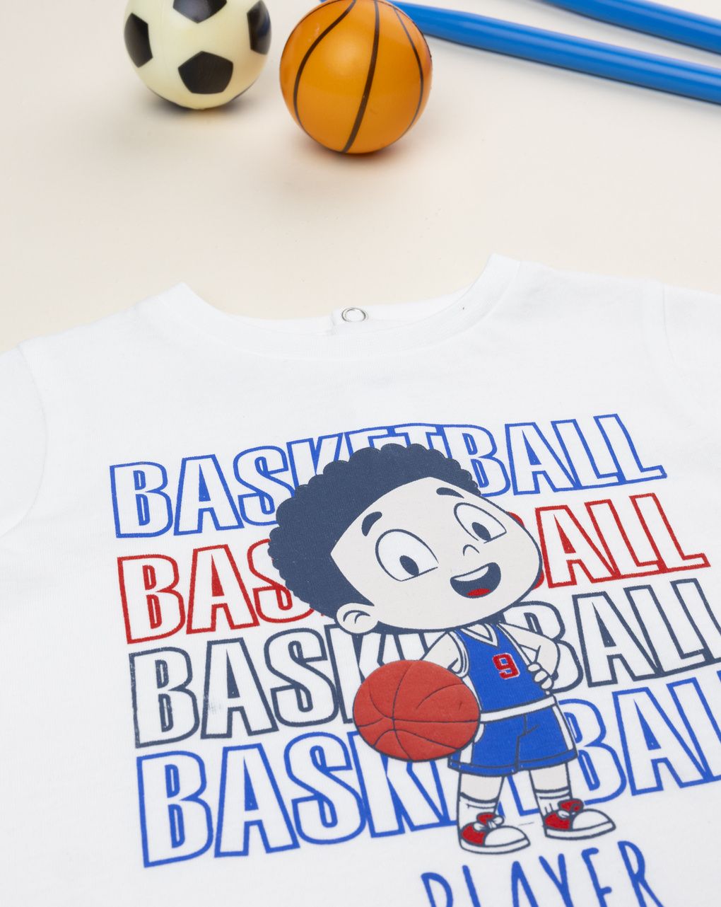 T-shirt bimbo bianca stampata