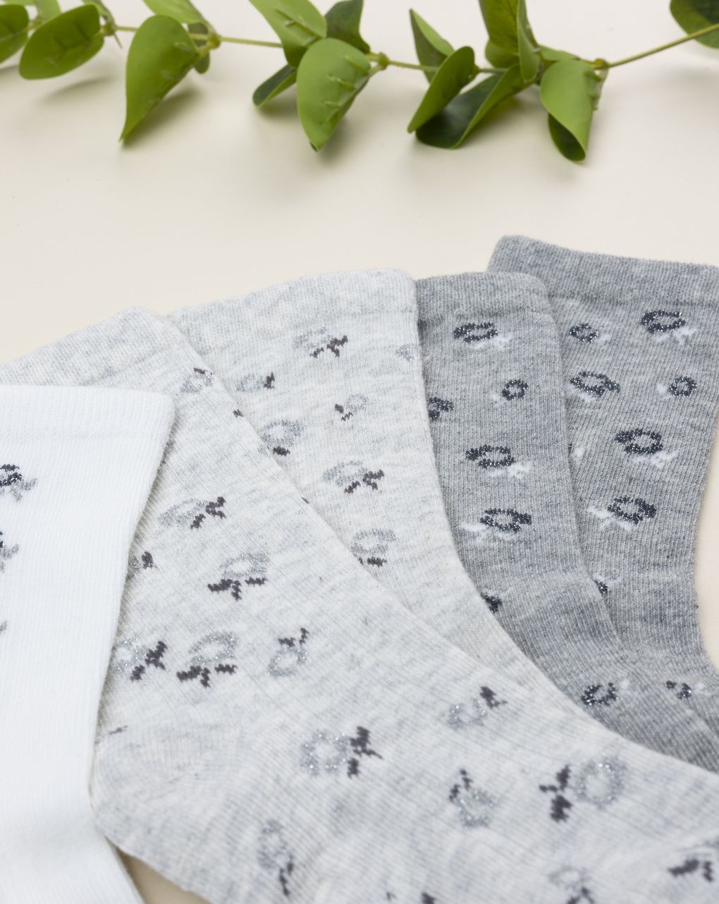 Pack 4 gambaletti bambina fiorellini