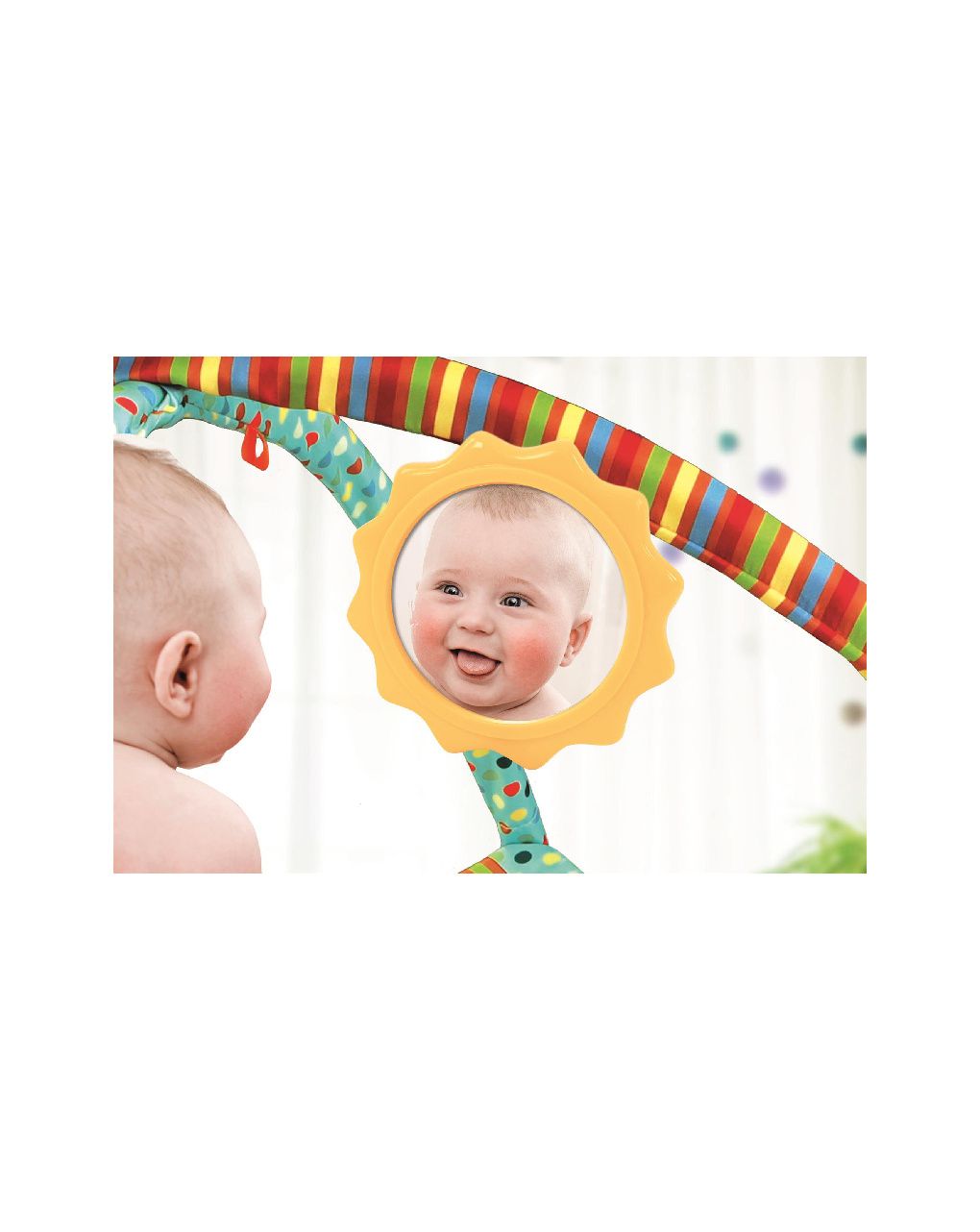 Palestrina happy garden - tappeto morbido e play gym 82x82 cm  -0m+ - clementoni