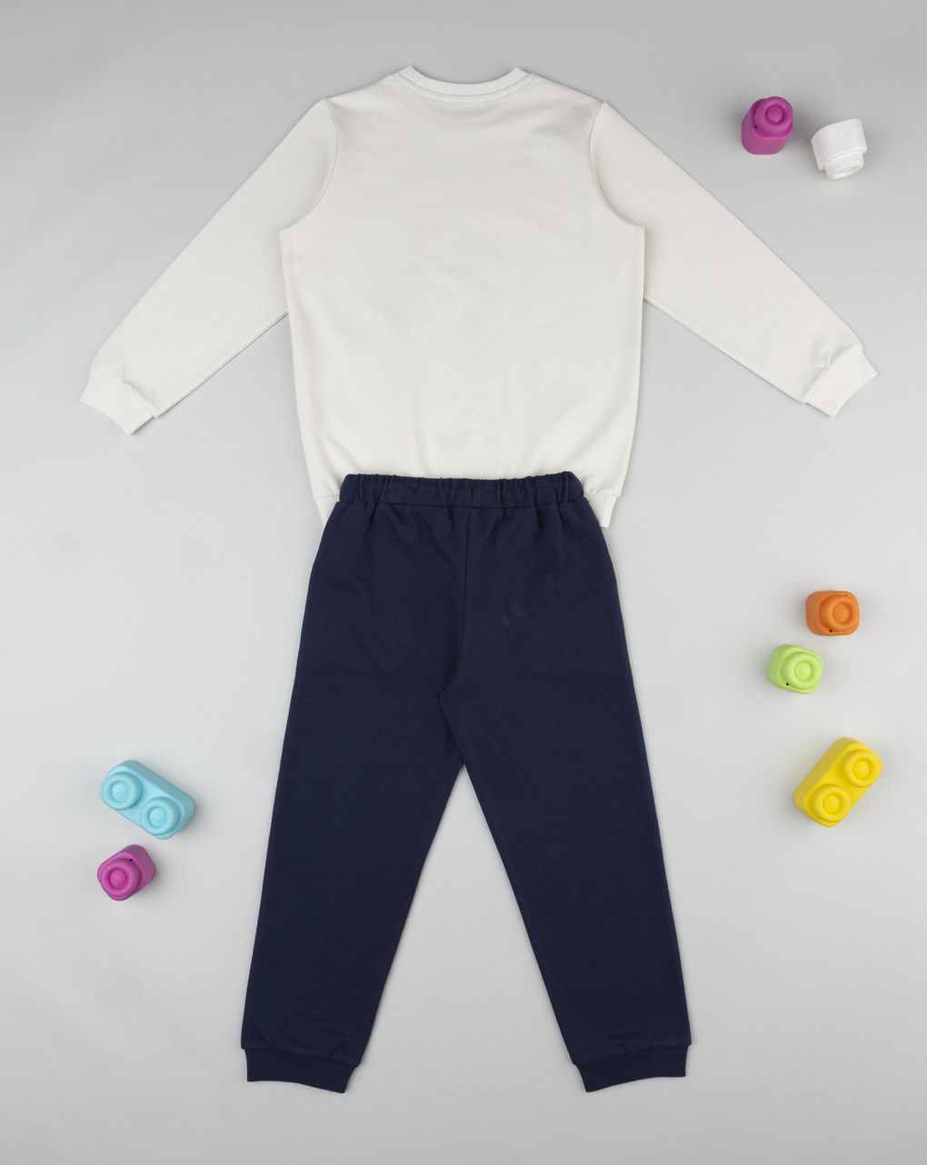 Jogger bambino beige/blu spiderman