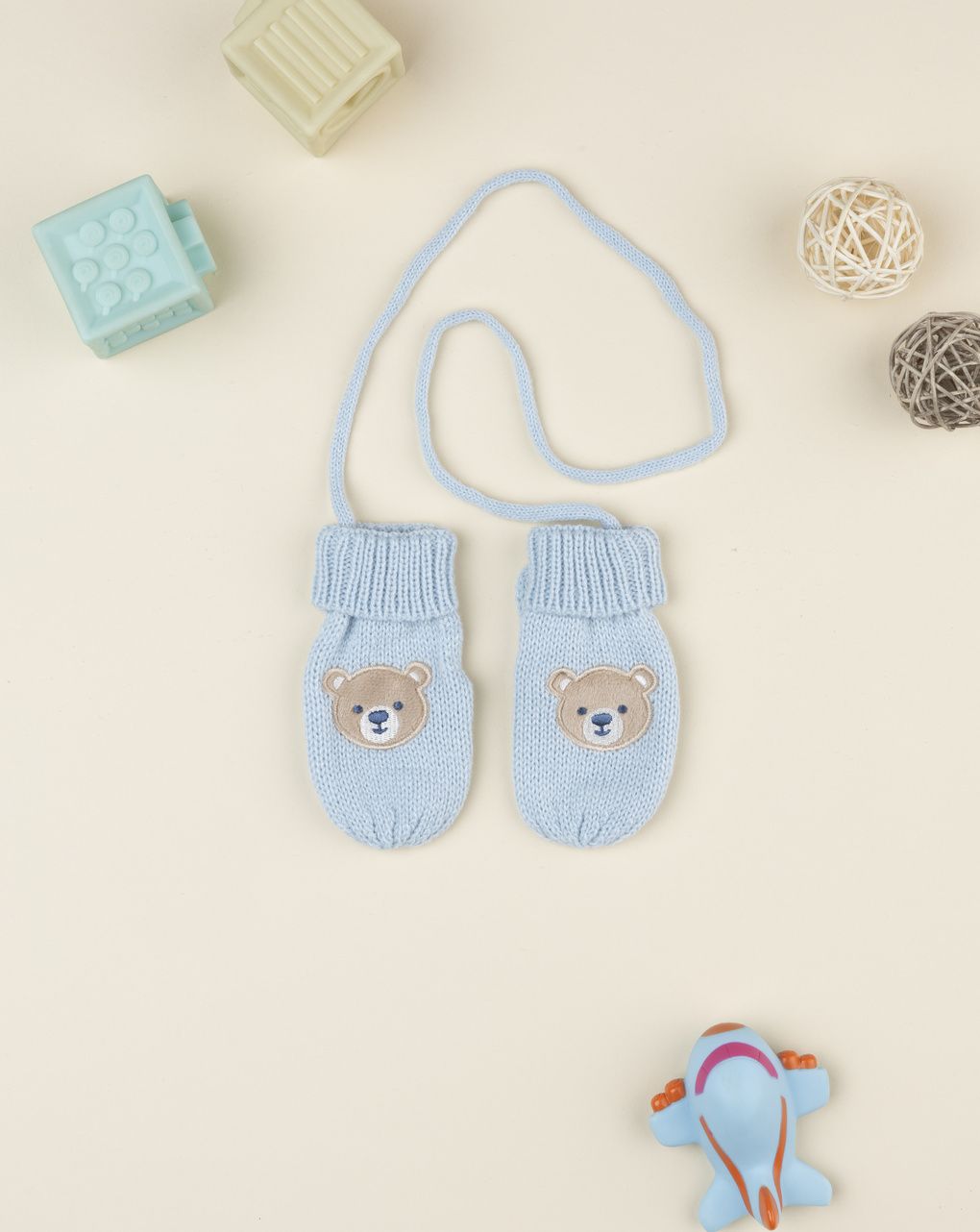 Muffole azzurre bimbo orsetto