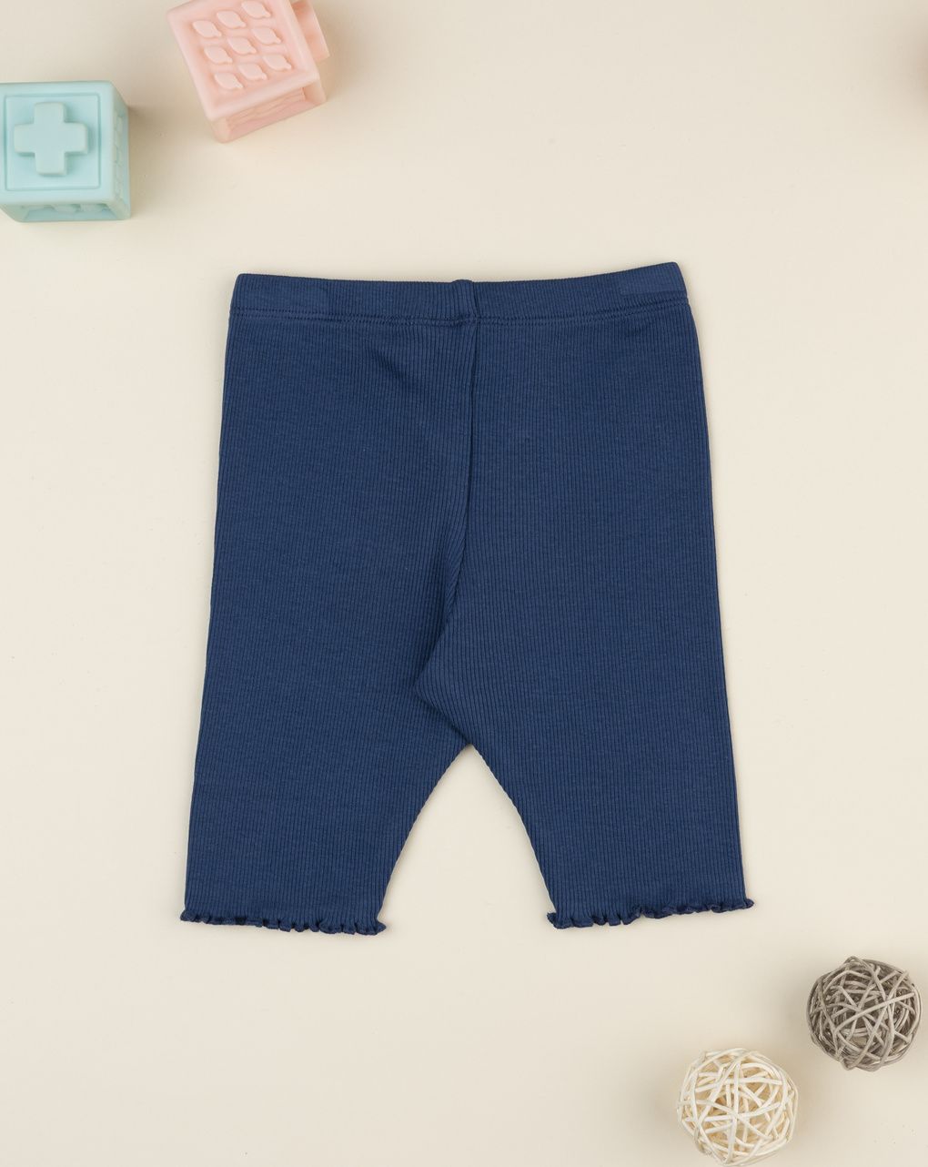 Legging bimba blu con laccio