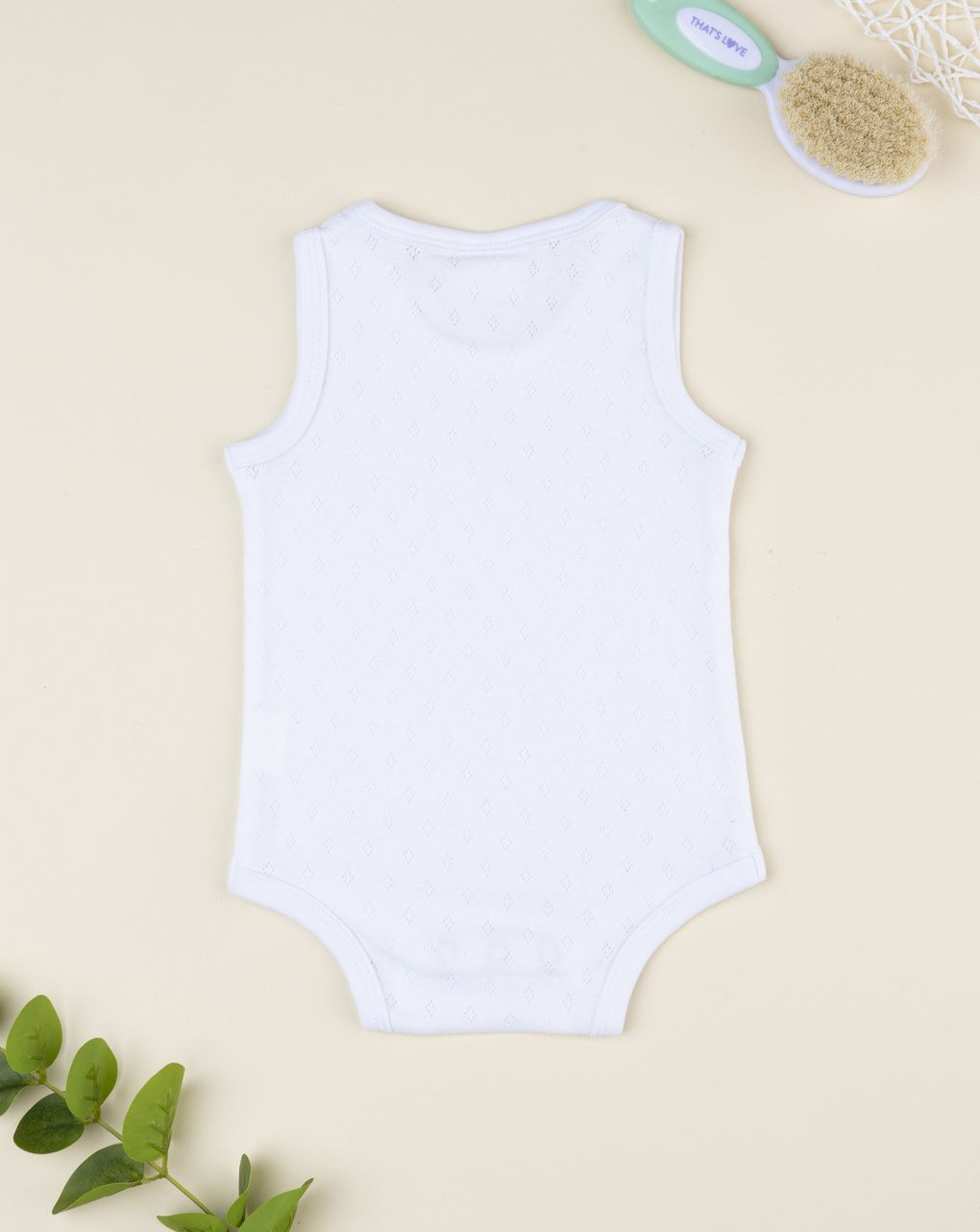 Body bimbo bianco coste traforato