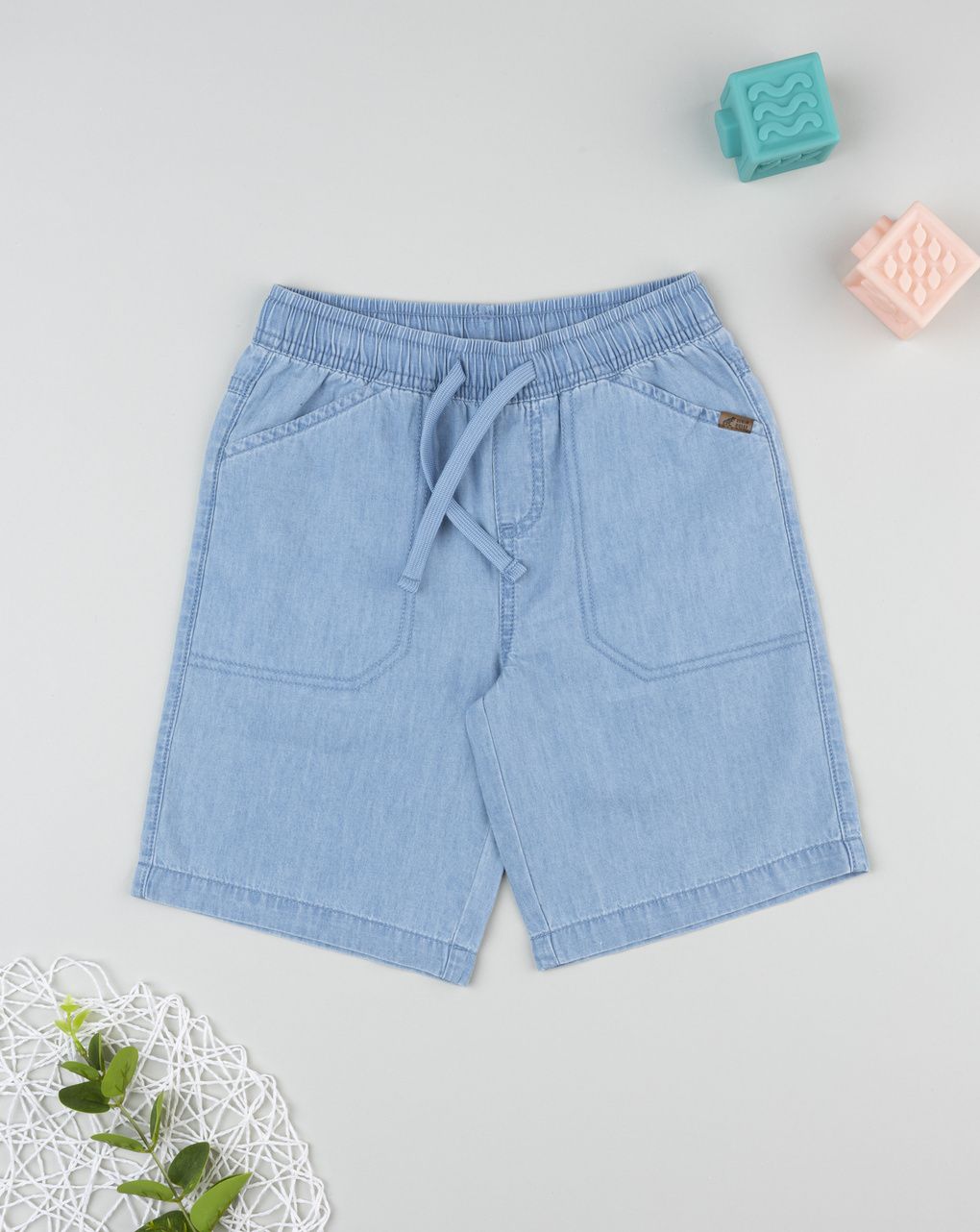 Short denim chiaro bambino