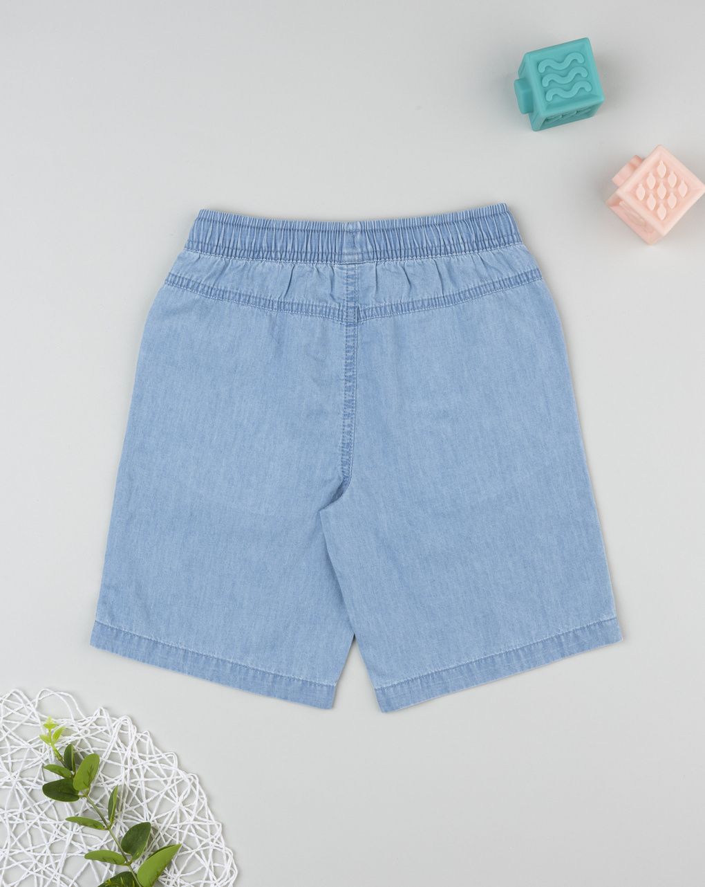 Short denim chiaro bambino