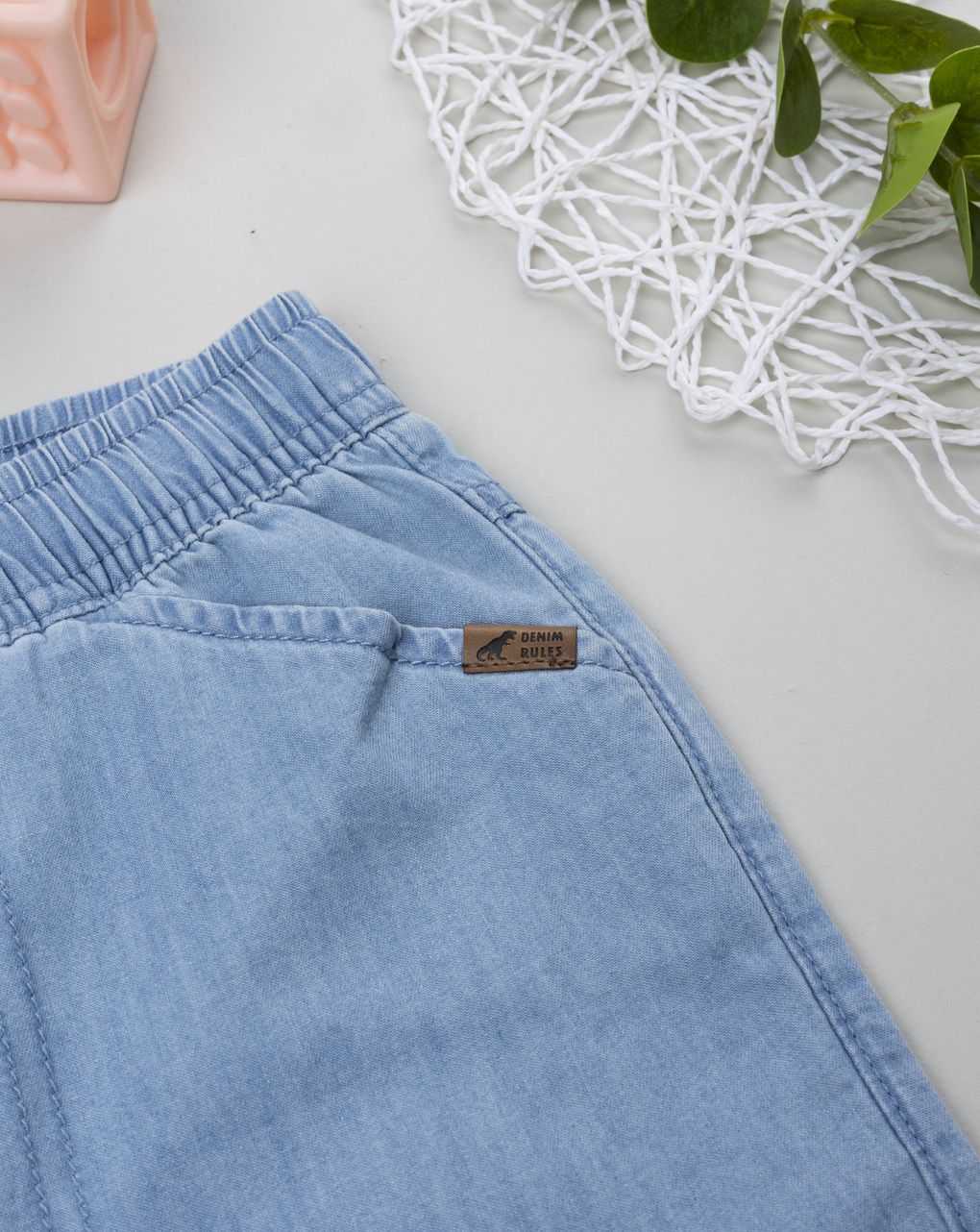 Short denim chiaro bambino