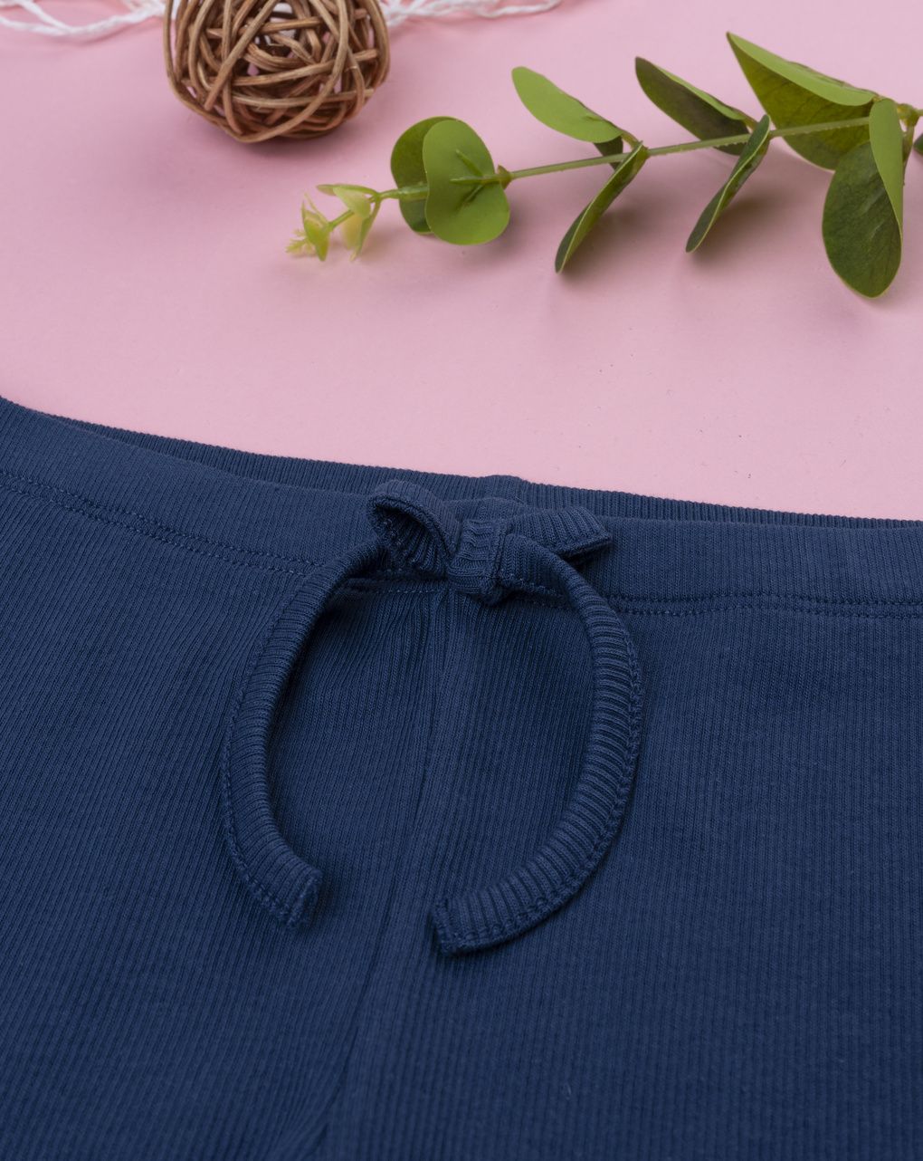 Legging 3/4 bimba blu con fiocco