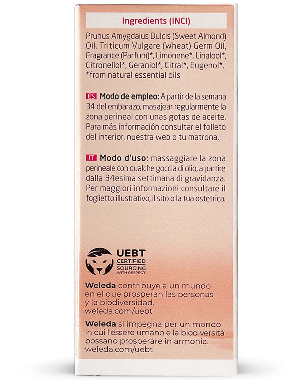 Olio massaggio perineale mamma - weleda