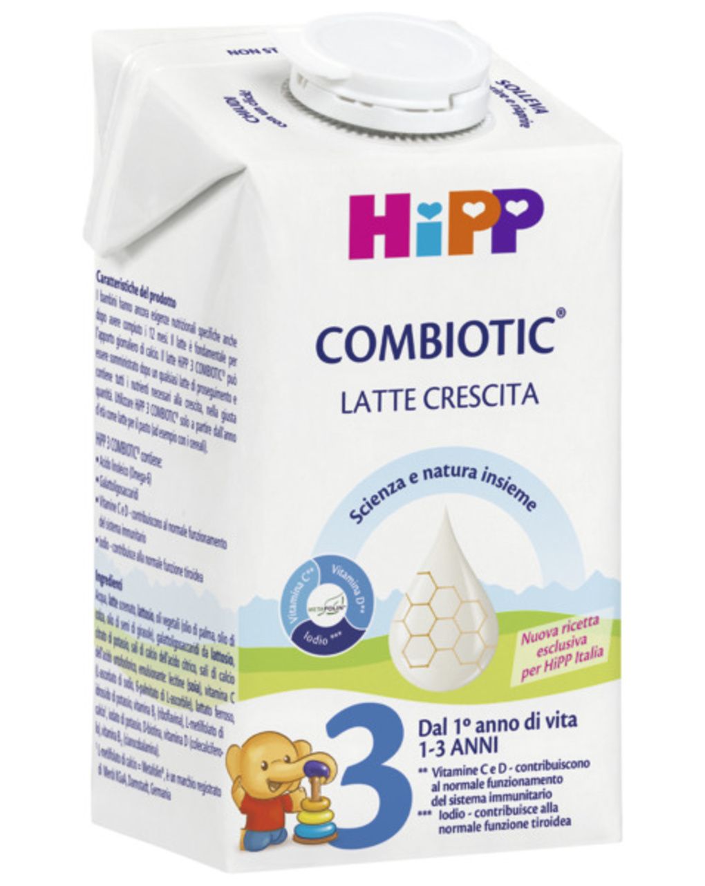 Latte crescita liquido combiotic®   3 - 500 ml hipp