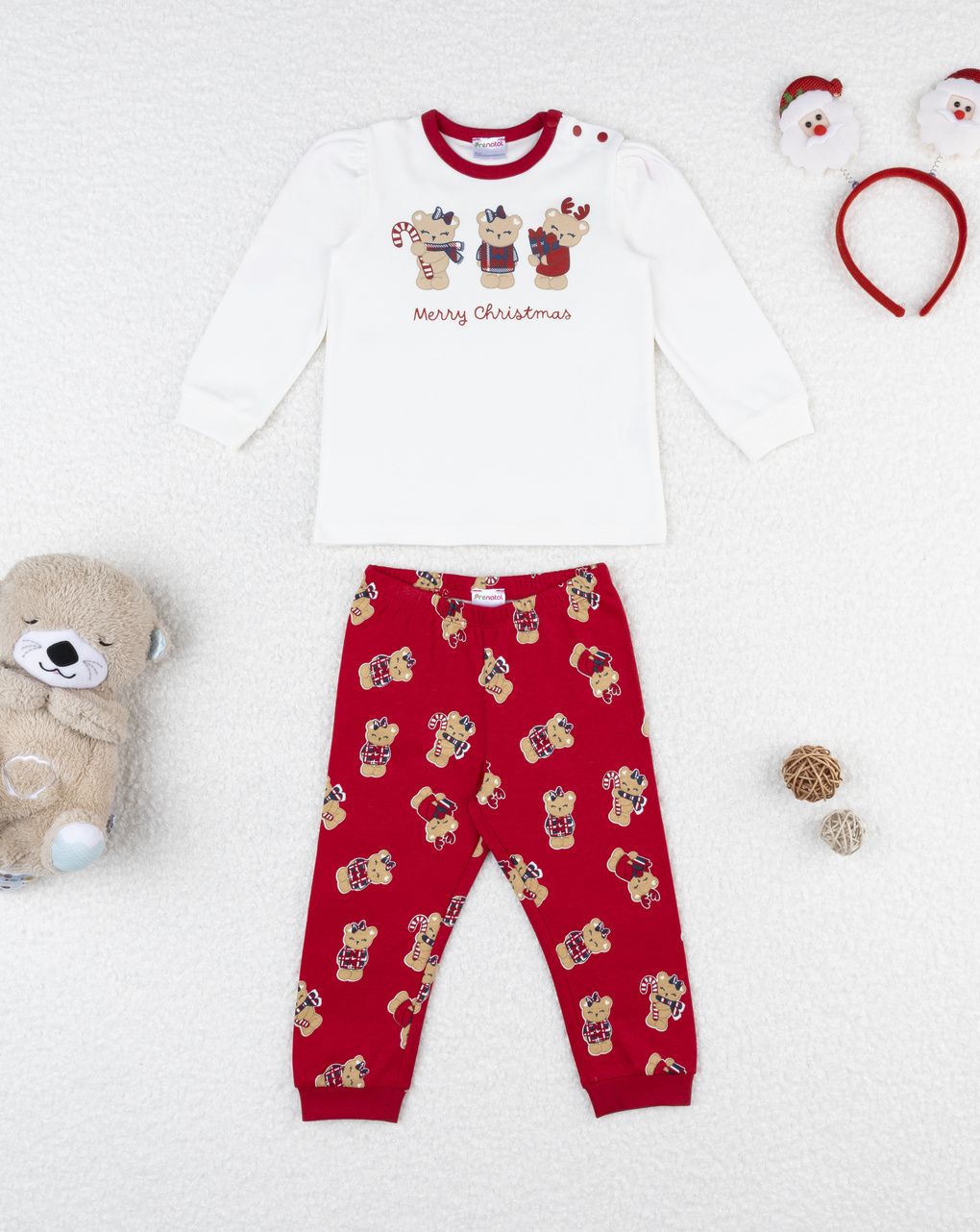 Pigiama famiglia natalizio bimba orsetti