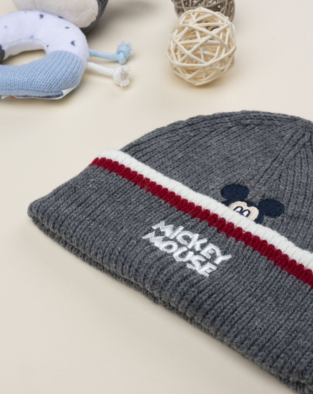 Berretto grigio bambino disney topolino