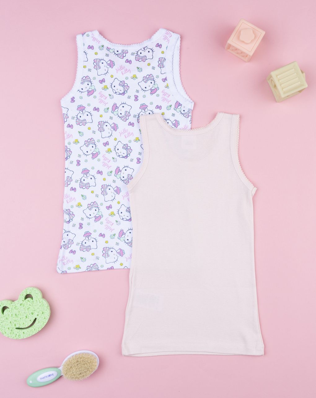 Pack 2 canotte bambina "unicorni"