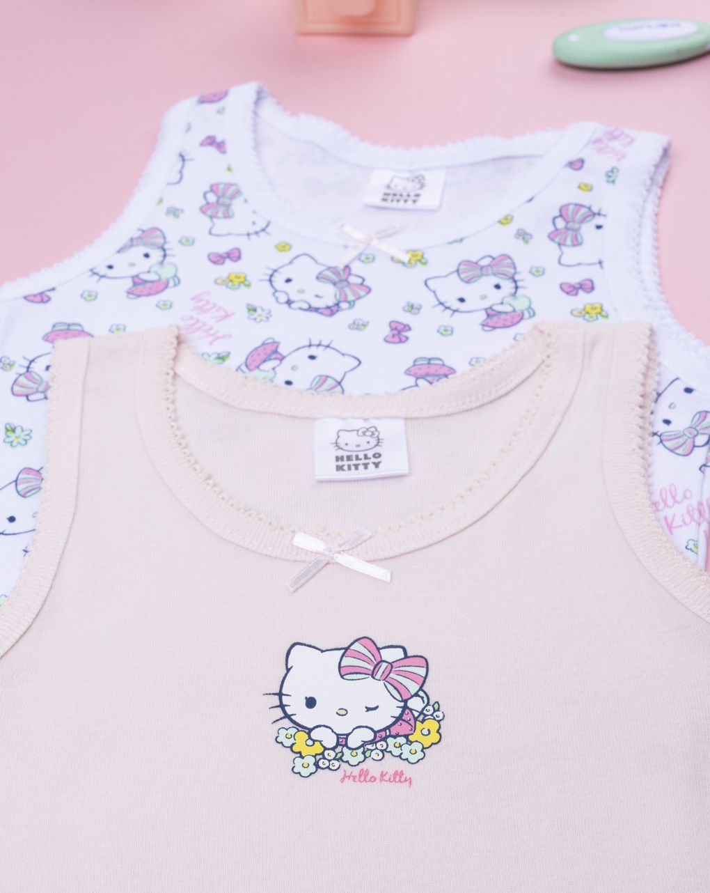 Pack 2 canotte bambina "unicorni"