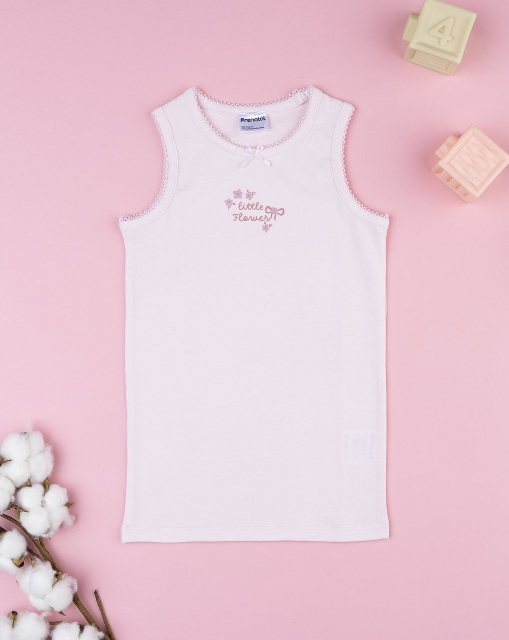 Canotta bambina rosa stampa