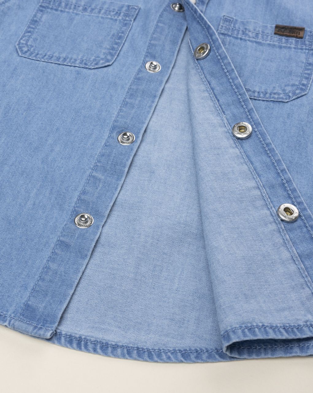 Camicia denim bimbo mezza manica