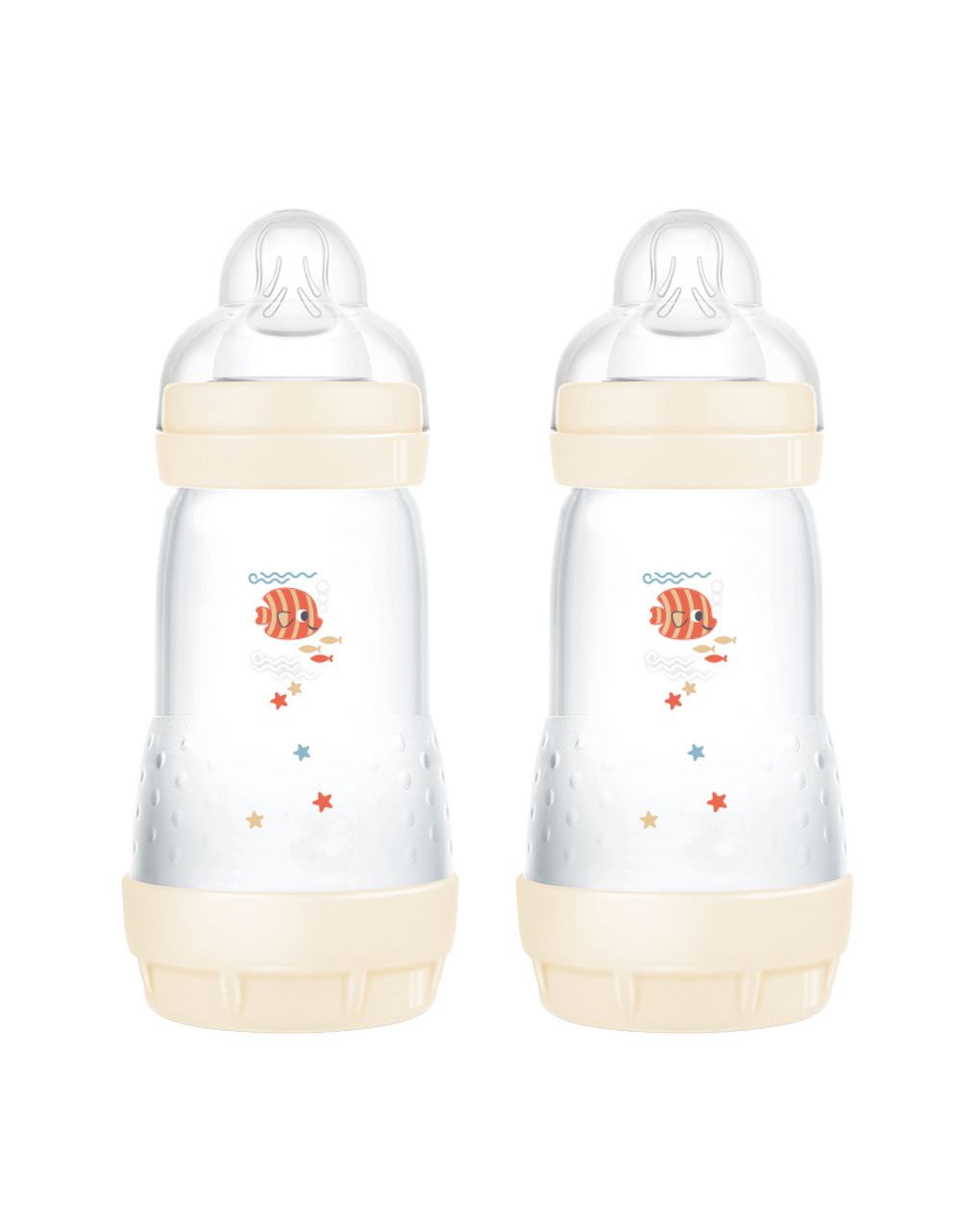 Biberon easy start 260ml bio-circolare conf. doppia beige - mam