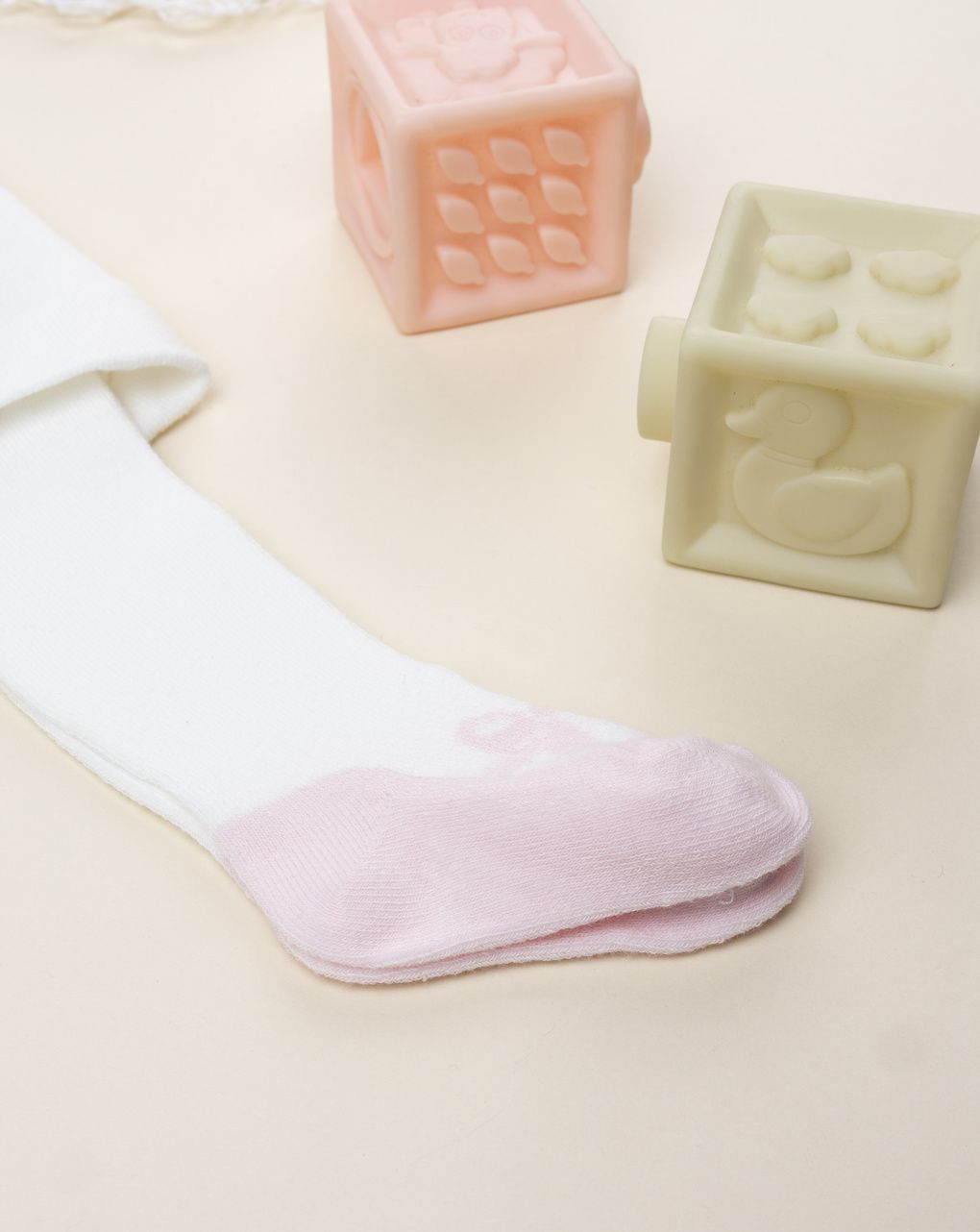Collant bimba bianchi finta scarpetta