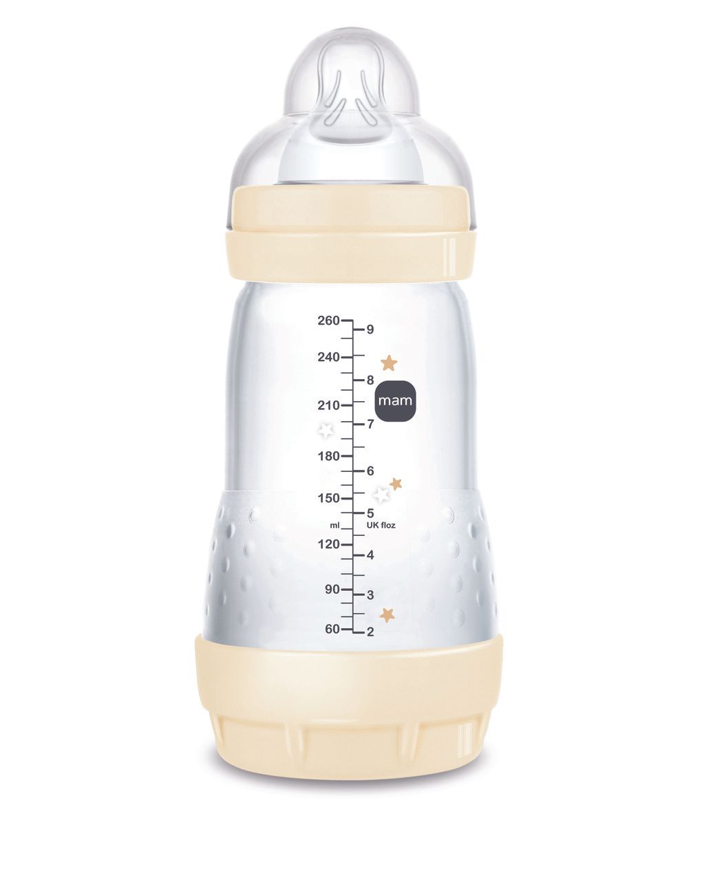 Biberon easy start 260ml bio-circolare conf. singola beige - mam