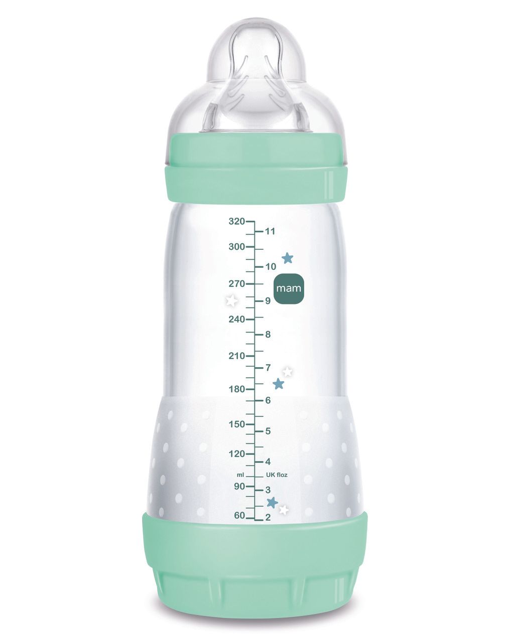 Biberon easy start 320ml bio-circolare conf. singola verde - mam