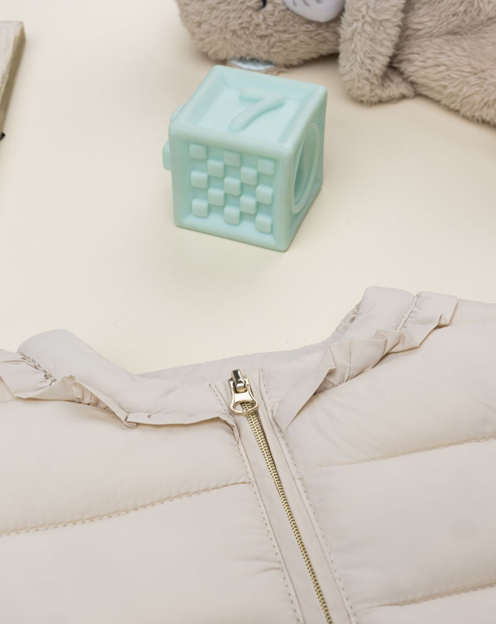 Giacca trapuntata bimba beige