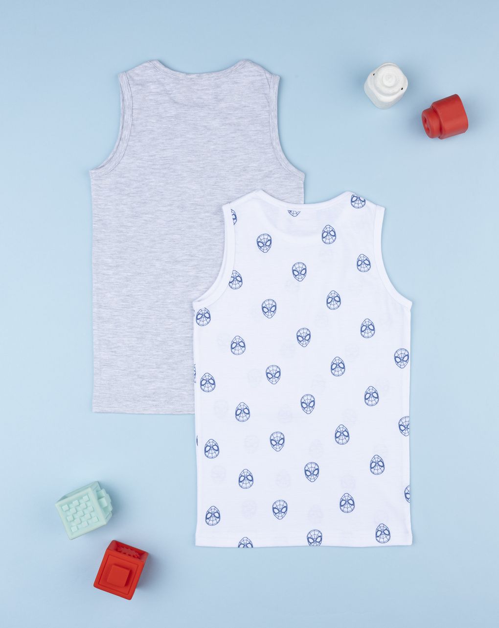 Pack 2 canotte spiderman bambino