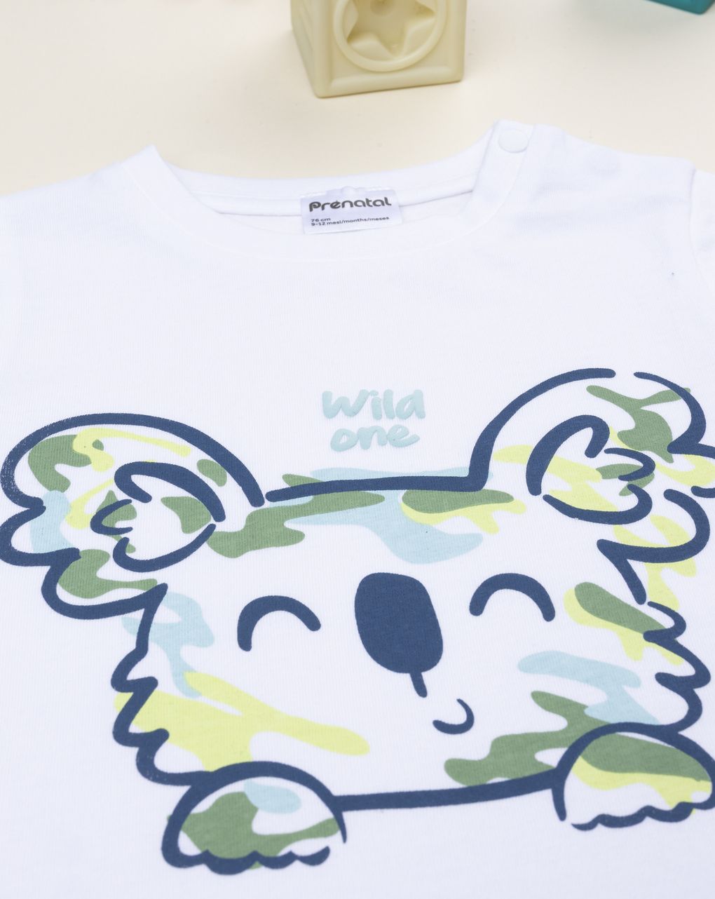 T-shirt bimbo bianca stampa koala