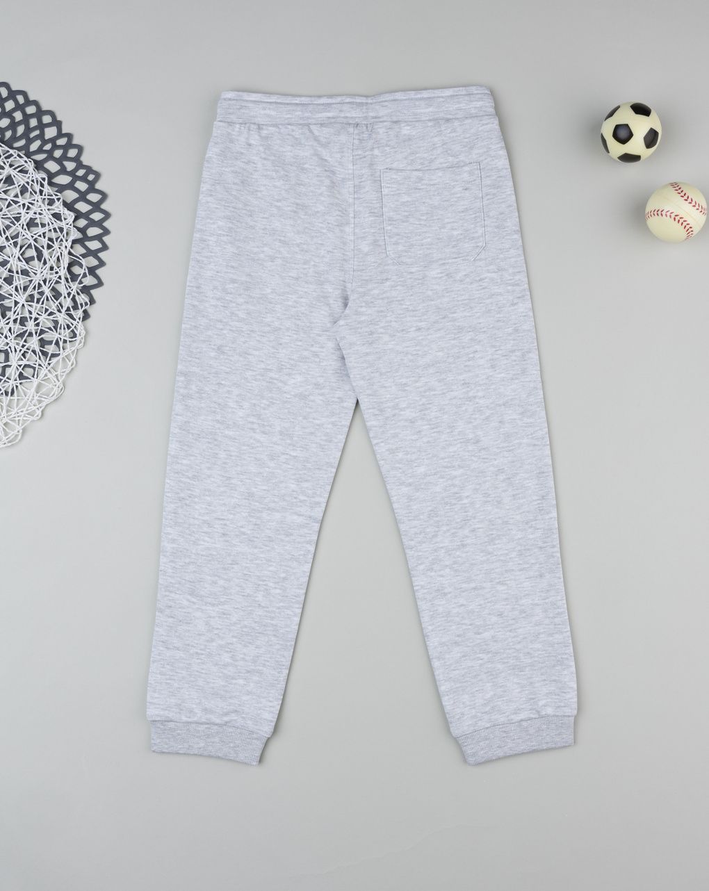 Pantalone bambino grigio con stampa