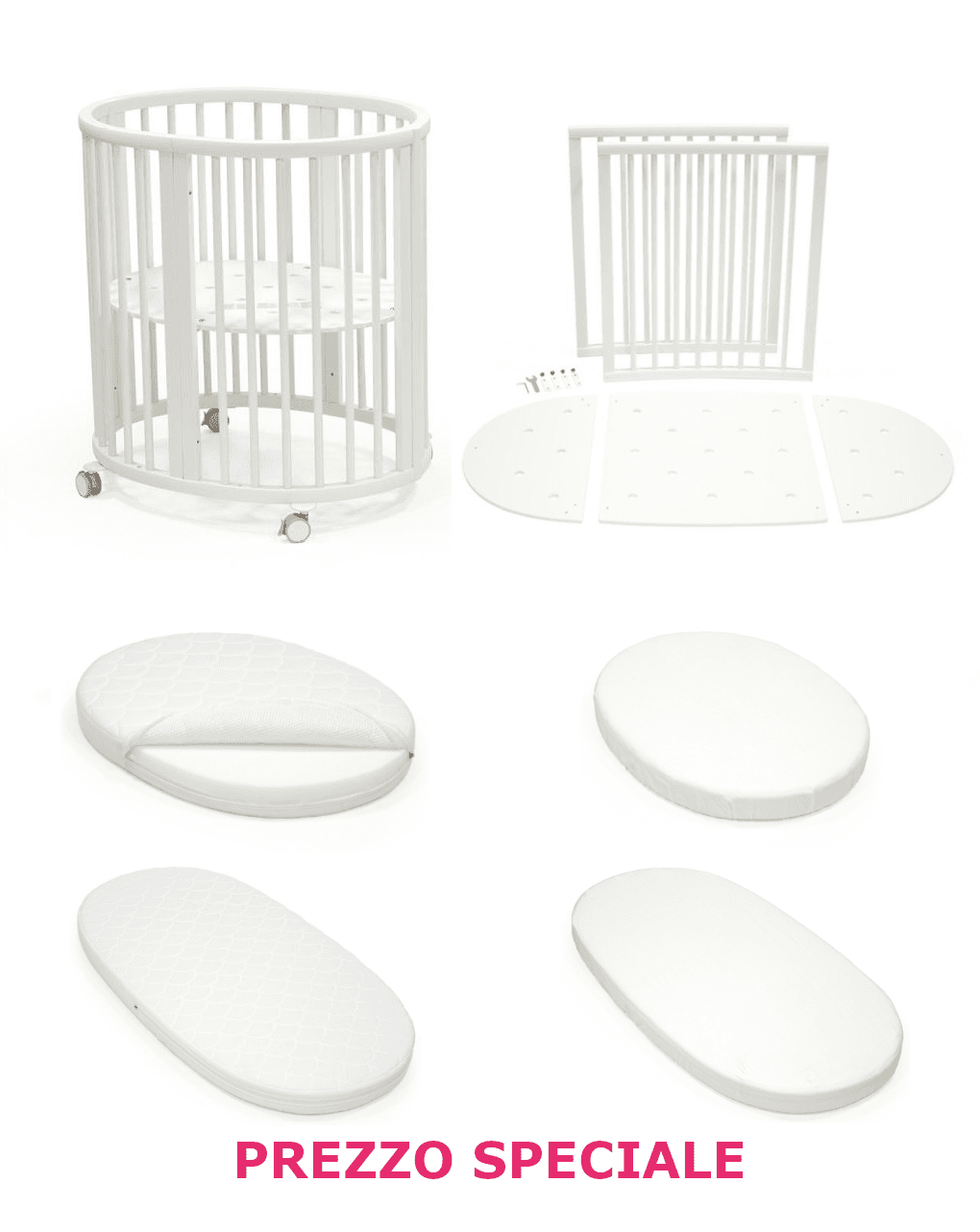 Letto sleepi mini white v3 + estensione + due mattress v3 e due lenzuola a un prezzo speciale – stokke®