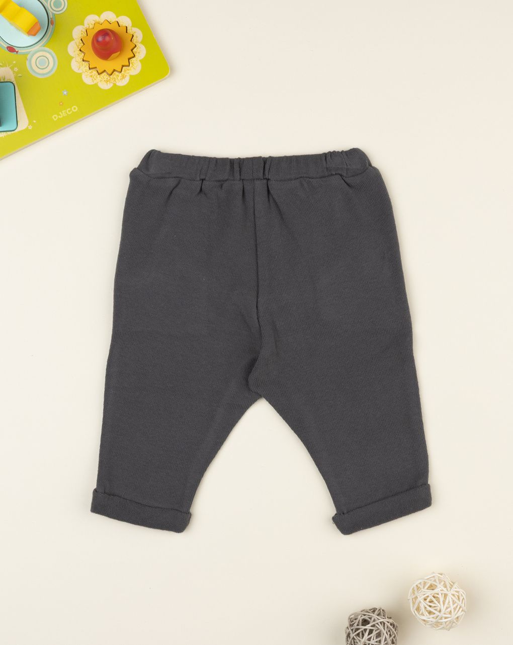 Pantalone bimbo grigio maglina tagliata