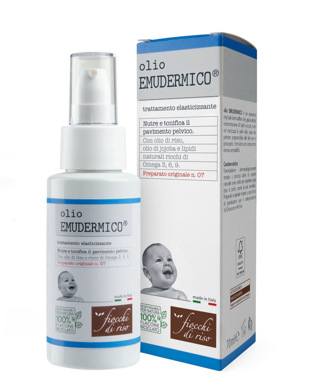 Olio emudermico 70ml - fiocchi di riso