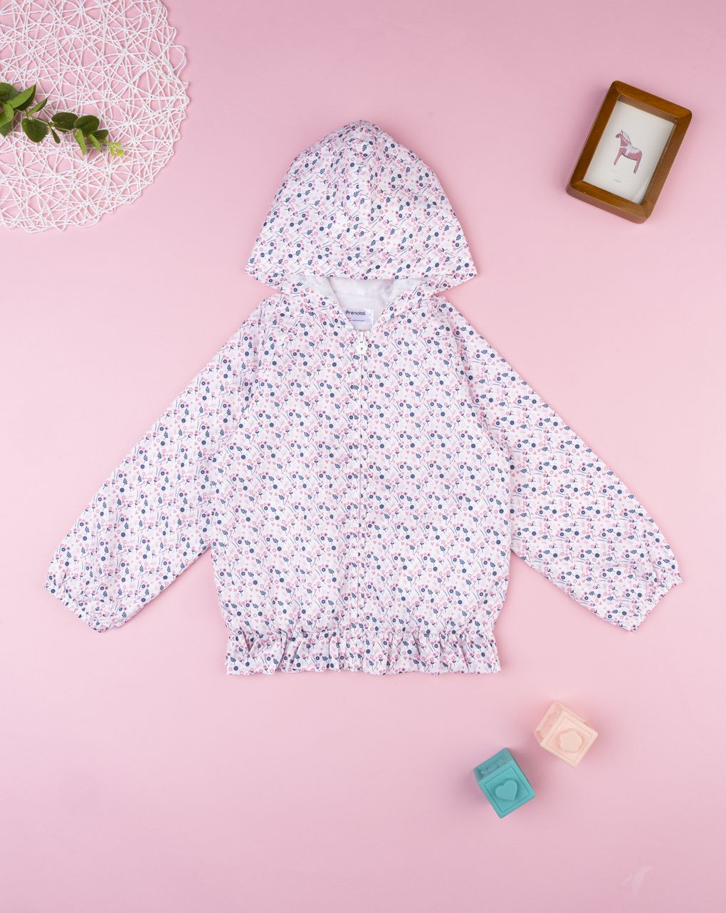 Giacca antivento bambina allover