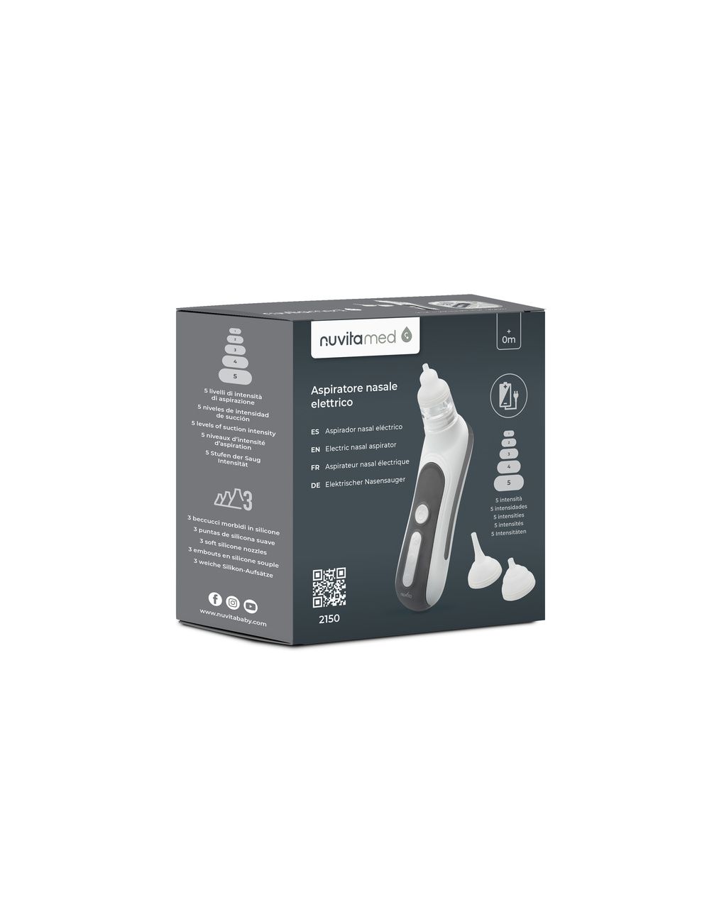 Aspiratore nasale elettrico con batteria ricaricabile 2150 - nuvita